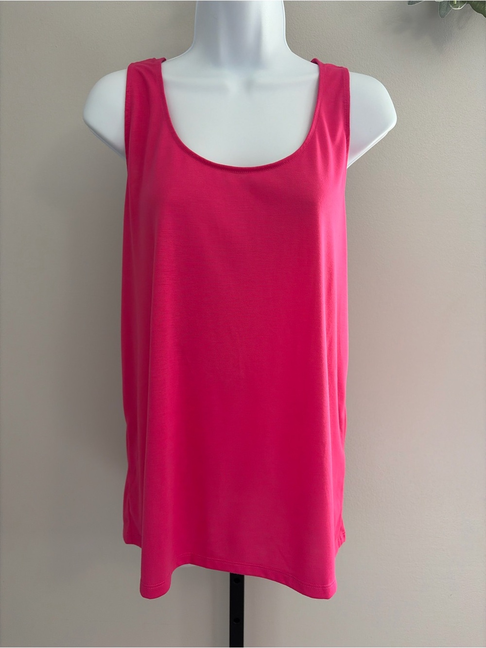 Joe Fresh Hot Pink Scoop Neck, Twist Back Tank Top